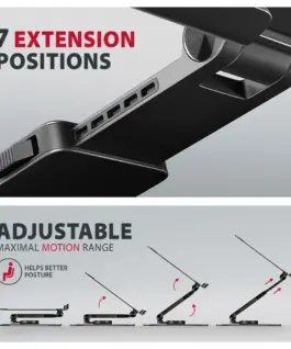 AXAGON STND-LRB ALU stand for Лаптопs 10-16 черен