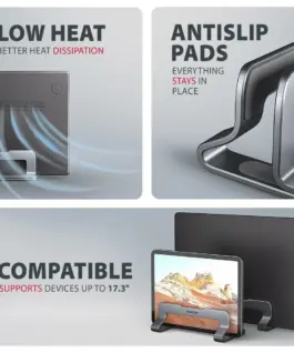 AXAGON STND-VG ALU vertical st and for Лаптопs 10-16