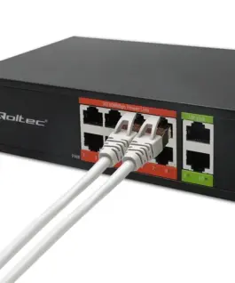 Alternative view of Qoltec FAST Ethernet PoE SWITCH 8xRJ45 2xRJ45 Uplink