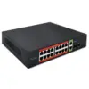 Qoltec Gigabit Ethernet SWITCH PoE 16xRJ45 2xRJ45 2xSF