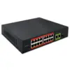 Qoltec FAST Ethernet PoE SWITCH 16xRJ45 2xRJ45 1xSFP