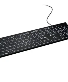 Alternative view of Natec KEYBOARD NATEC HERRING GLOW US бял BACKLIGHT