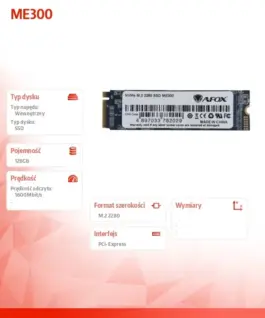 Alternative view of AFOX AFOX ME300 SSD M.2 PCI- Ex4 128GB