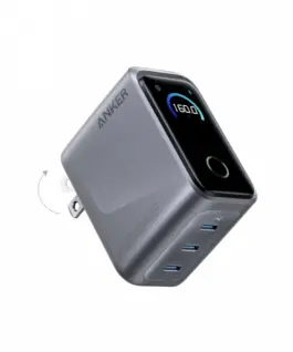 Anker зарядно 160W 3xC SMART DISPLAY SILVER