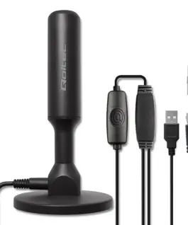 Qoltec DVB T2 TV antenna 28dBi with signal amplifier