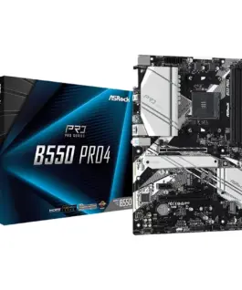 Дънна платка ASROCK Main Board Desktop B550 PRO4 (AM4 B550 4xDDR4 1xPCIe 4.0x16 1xPCIe 3.0x16 2xPCIe 3.0x16xSATA1x M.2 G