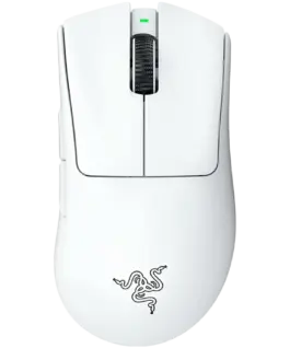 Геймърска мишка Razer DeathAdder V3 Pro - White Edition Ergonomic Wireless Gaming Mouse Speedflex Charging Cable USB Typ