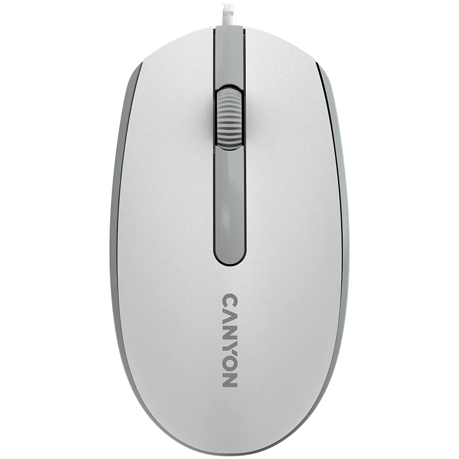 Мишка за компютър CANYON mouse M-10 Wired White Grey