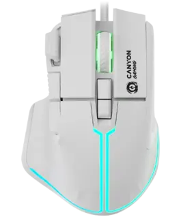 Геймърска мишка CANYON mouse Fortnax GM-636 RGB 9buttons Wired White