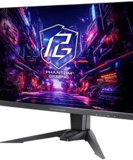 Alternative view of Монитор Asrock Gaming Monitor, 27" QHD(2560x1440) IPS, 180 Hz, 99% sRGB, 1000:1, 16:9, 400 cd/m², 178º/178º, 1ms (MPRT), AMD FreeSync, Flicker-free, Height, Swivel, Tilt, 2x 2W Speakers, 2x HDMI 2.0, 1x DP 1.4, 1x Audio Jack (3.5mm), Wi-Fi antenna, 3