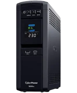 UPS CyberPower UPS AVR1600VA/1000W Line-Interactive LCD display Sine Wave output (for Active PFC ) 6x Schuko Runtime at
