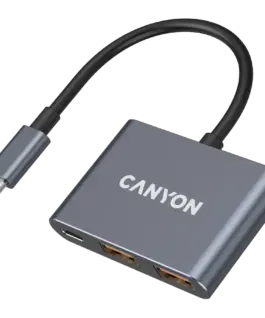 USB хъб CANYON hub DS-3 3in1 USB-C Dark Grey