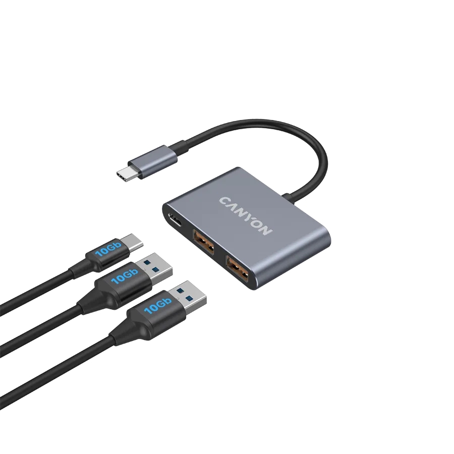 USB хъб CANYON hub DS-3 3in1 USB-C Dark Grey - Image 75