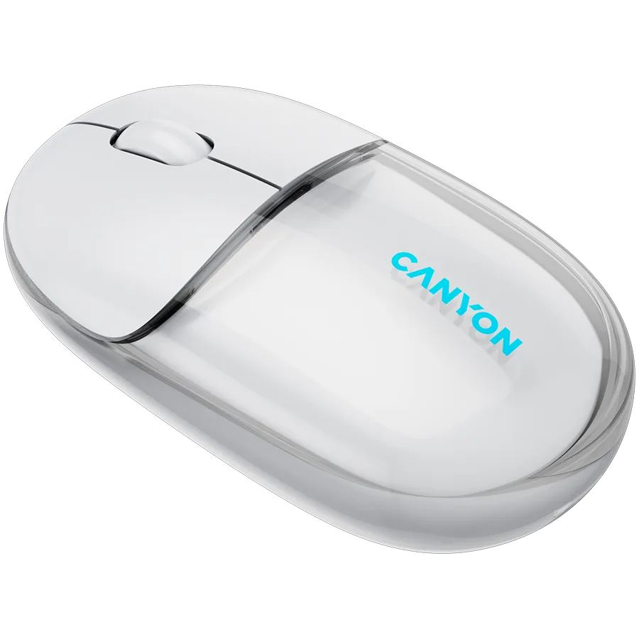 Безжична мишка CANYON mouse OnClick 24 BT/ Wireless Transparent/White - Image 8