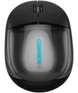 Alternative view of Безжична мишка CANYON mouse OnClick 24 BT/ Wireless Transparent/Black