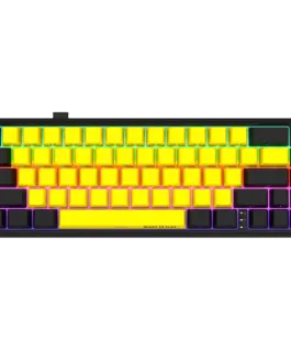 Геймърска клавиатура LORGAR KBP70MW Wireless 65% Mechanical Gaming Keyboard Pro Black/yellow EN