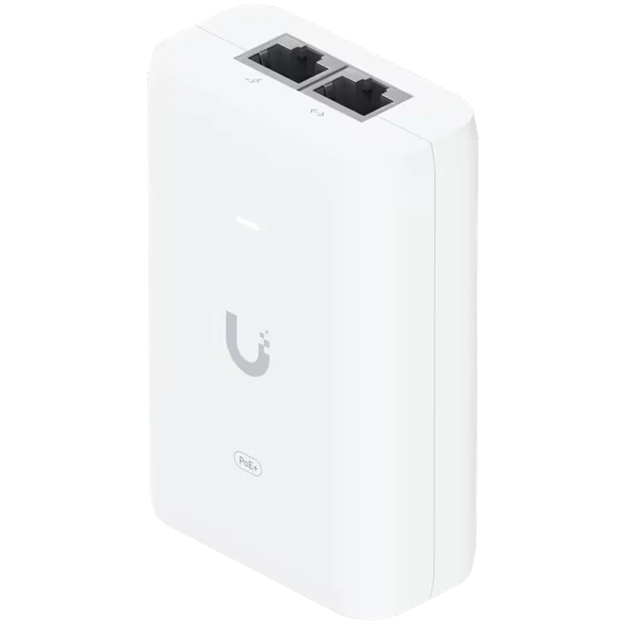 Ubiquiti U-POE+ adapter 30W powers UniFi PoE+ devices reduce dependency on PoE switch power Contains RJ45 data input AC