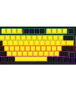 Геймърска клавиатура LORGAR KBP7075W Wireless 75% Mechanical Gaming Keyboard Pro Black/yellow EN