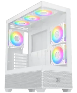 Кутия за компютър Alphard Arctic (WHEATXU3x1&U2x2Front&Left TG5PCS G20A Arctic Reverse&1PC G20A ArcticARGB Remote Contro