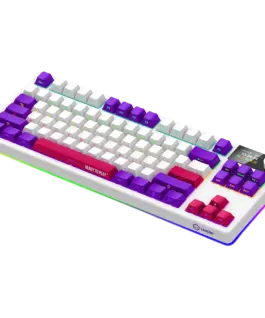Alternative view of Геймърска клавиатура LORGAR KBP70TKLW, Wireless TKL Mechanical Gaming Keyboard Pro, White, EN layout