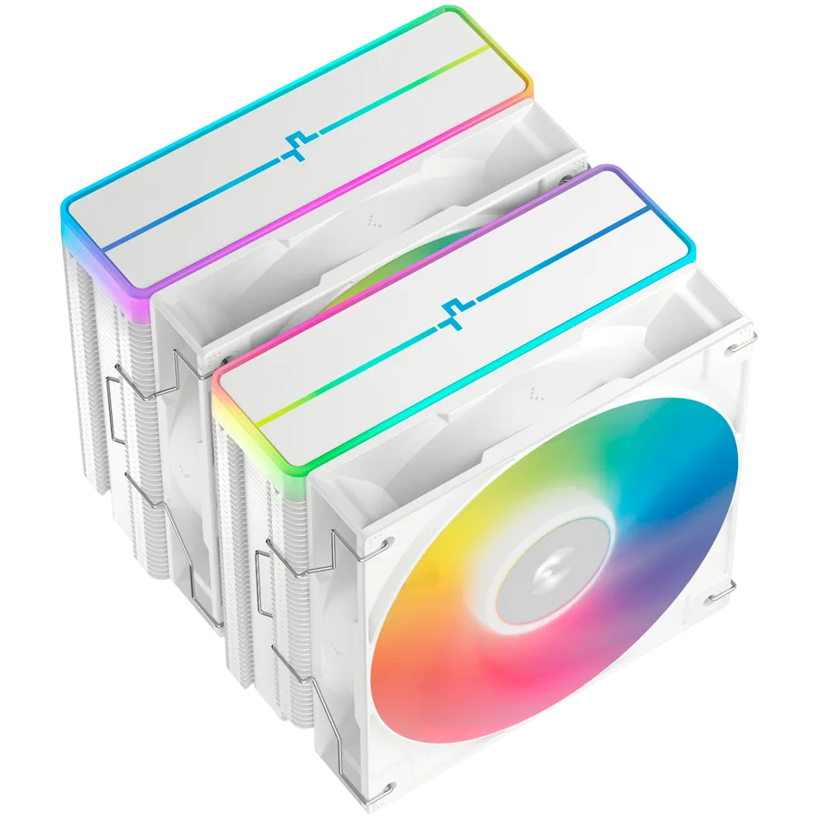 Охладител за процесор Охладител DeepCool AG620 WH ARGB V2, CPU Air Cooler, 2x120mm ARGB PWM Fan, Core Touch Technology 2.0, 6 Heatpipes, White, LGA1851/1700/1200/115x, AMD AM5/AM4, 129x136x161 mm(LxWxH), 2Y, R-AG620-WHAMMN-GJD - Image 143