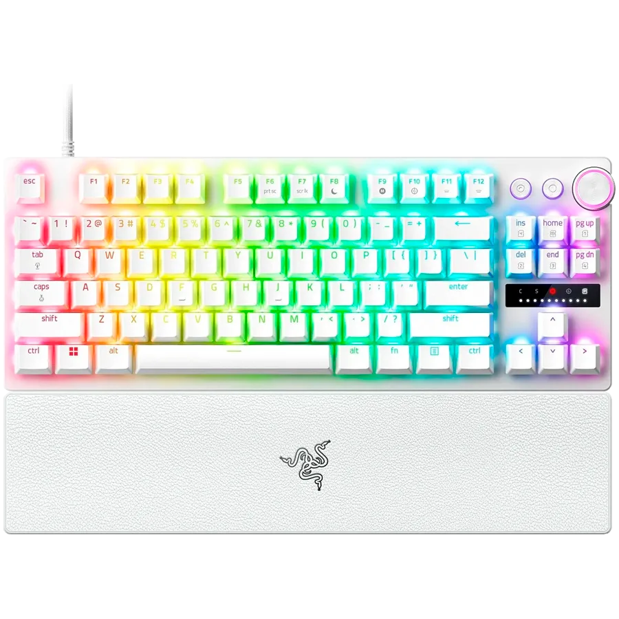 Геймърска клавиатура RAZER Huntsman V3 Pro Tenkeyless Gaming Keyboard - White - US