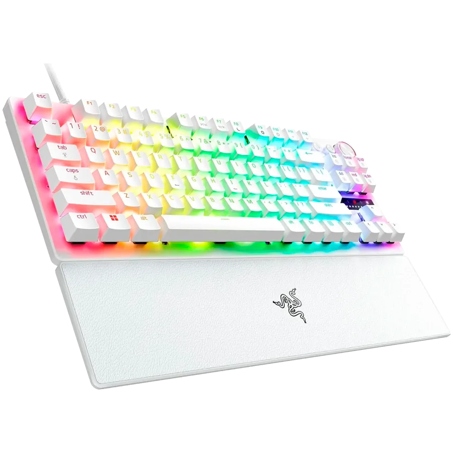 Геймърска клавиатура RAZER Huntsman V3 Pro Tenkeyless Gaming Keyboard - White - US Layout - Image 2