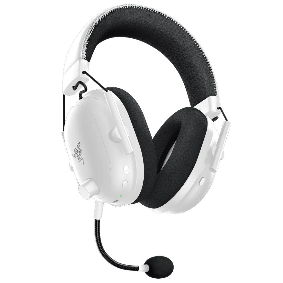 Геймърски слушалки BlackShark V2 Pro (2023) - White, Wireless Gaming Headset, Razer TriForce Titanium Driver 50 mm, Oval Ear Cushions, Detachable Super Wideband microphone, THX Spatial Audio, Type A Wireless (2.4 GHz), Bluetooth 5.2 - Image 7