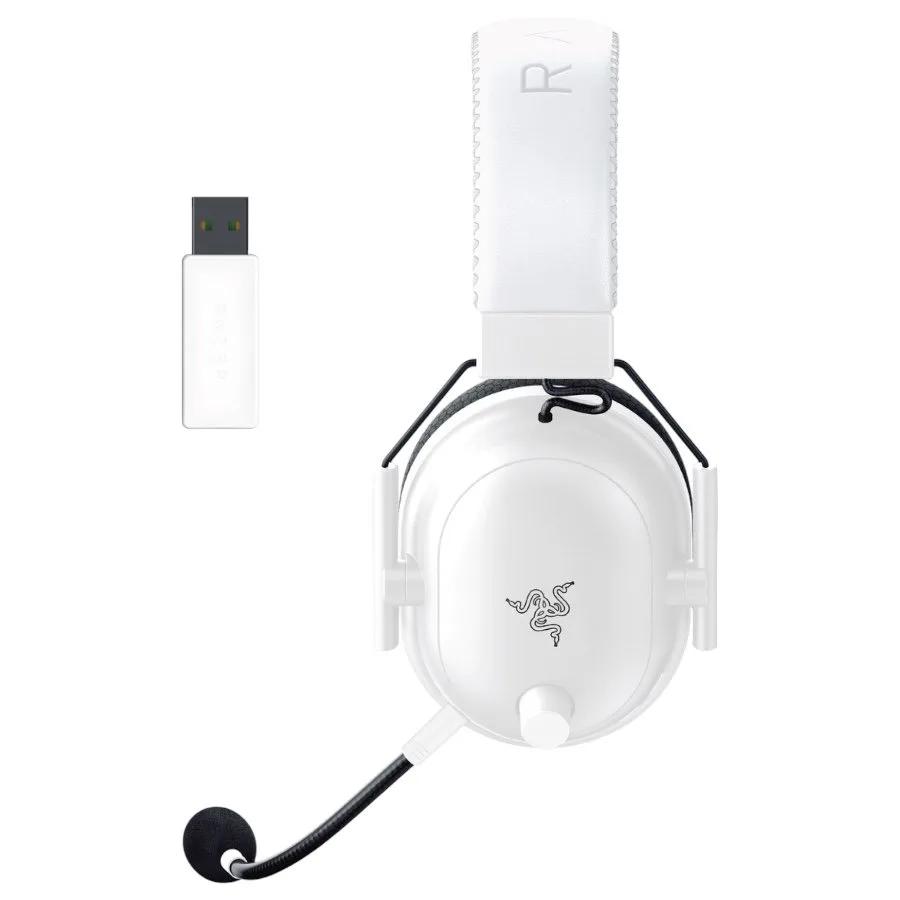 Геймърски слушалки BlackShark V2 Pro (2023) - White, Wireless Gaming Headset, Razer TriForce Titanium Driver 50 mm, Oval Ear Cushions, Detachable Super Wideband microphone, THX Spatial Audio, Type A Wireless (2.4 GHz), Bluetooth 5.2 - Image 9