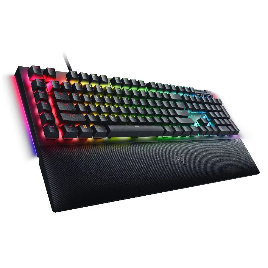 Геймърска клавиатура Razer BlackWidow V4 Mechanical Gaming Keyboard, US Layout, Green Switch, Razer Chroma™ RGB, 6 Macro Keys, Lubricated Stabilizers, Media Keys, Magnetic Wrist Rest, Up to 8000 Hz Polling Rate, Detachable Type C Cable - Image 8