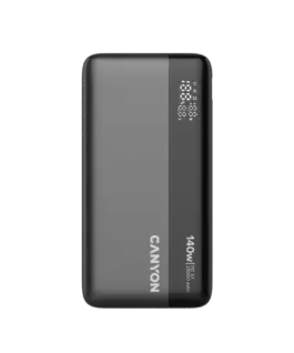 Външна батерия CANYON Power Bank PB-240 25000mAh PD140W display power bankSize160.0x82x27 mm Weight 508+-10g Dark