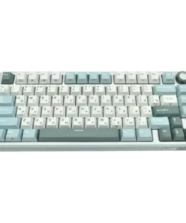 Геймърска клавиатура ROYAL KLUDGE R75 Sky Cyan Gaming Keyboard K silver switch