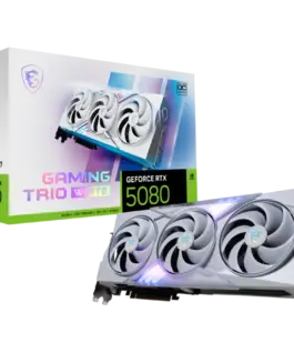 Видео карта MSI Video Card Nvidia GeForce RTX 5080 16G GAMING TRIO OC WHITE (16GB GDDR7/256bit PCI-E Gen5 3x DP 2.1 1x H