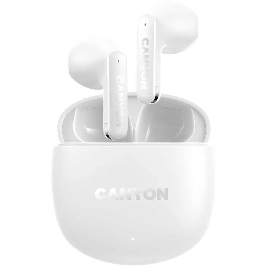 Bluetooth слушалки CANYON TWS headset OnGo 13 Semi-in-ear White