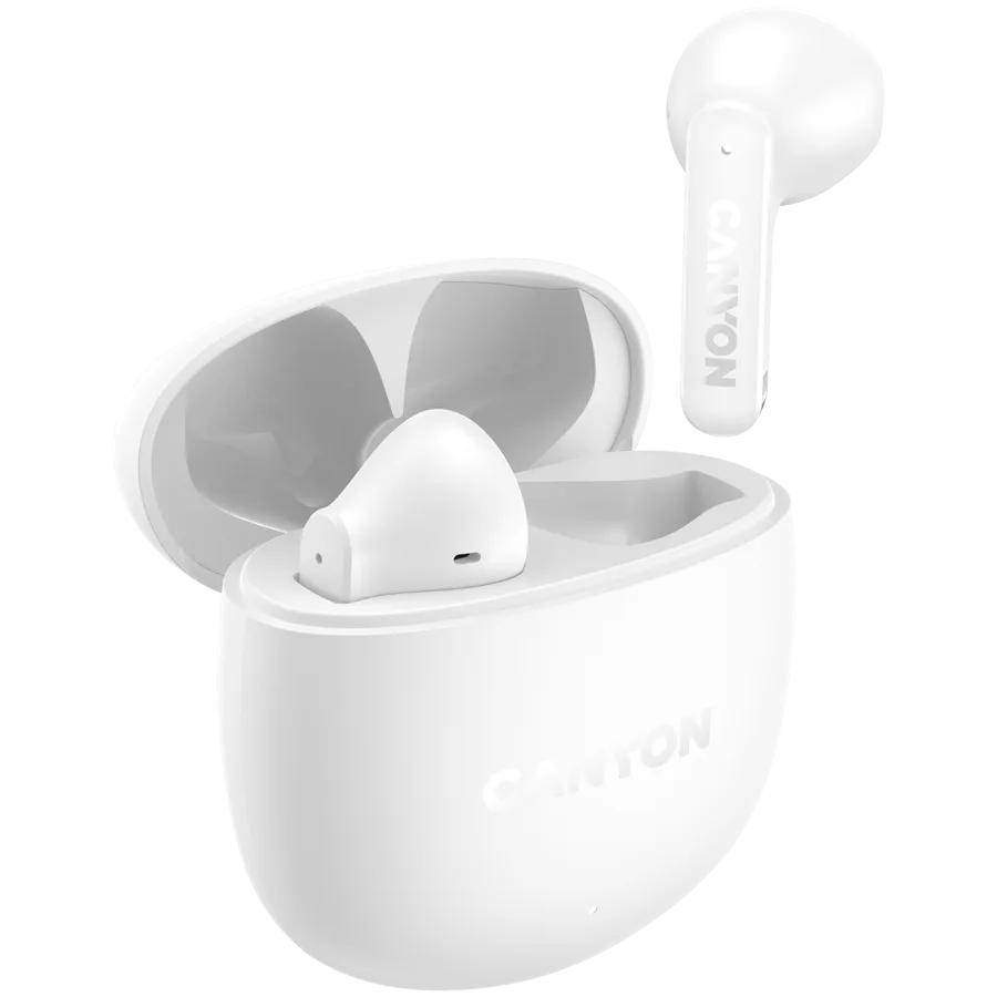Bluetooth слушалки CANYON TWS headset OnGo 13 Semi-in-ear White - Image 48