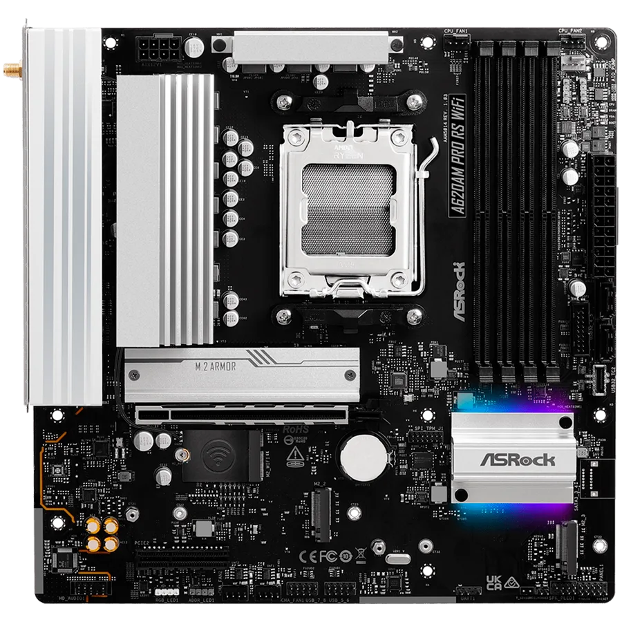 Дънна платка ASROCK A620AM PRO RS WIFI mATX AM5 DDR5