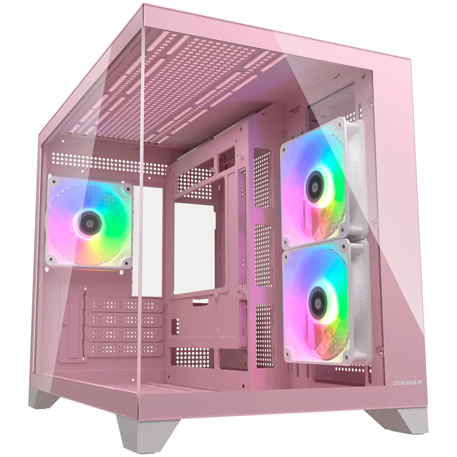 Кутия за компютър COUGAR FV150 Mini RGB PC Case Mid tower Pink