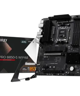 Дънна платка MSI PRO B850-S WIFI6E ATX Socket AM5 4x DDR5 Dual Channel up to 8200(OC)MHz 2x PCIe x16 slot 2x M.2 slot 4x