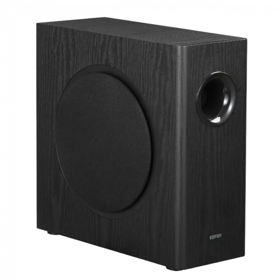 Тонколона Edifier T5s Powered Subwoofer, 8-inch long-throw front-firing woofer, 70 W RMS, frequency response down to 35 Hz, RCA Signal-In , Signal-Out pass-through, low-pass filter & phase control, auto-standby feature, Black - Image 19