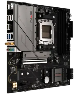 Alternative view of Дънна платка SAPPHIRE AMD B850M AM5 PULSE Ryzen R9/R7/R5, 4x DDR5 7600MHz, PCIE 4.0 x16, 1x M.2 Gen5, 1x M.2 Gen4, LAN 2.5 Gbps, WIFI6, USB, Micro-ATX