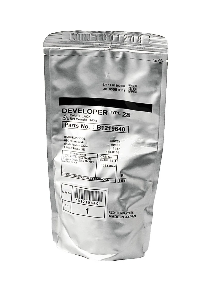 ДЕВЕЛОПЕР ЗА RICOH AFICIO 2015/2016/2018/2020/MP 1500/1600L/2000LN - TYPE 28 - Black - PN B1219645 / B1219640 /