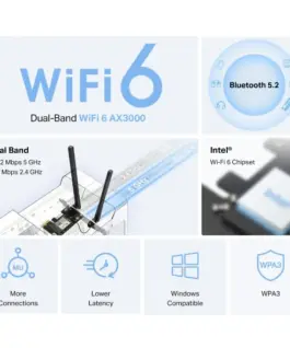 Alternative view of Безжичен Wi-Fi 6 PCIe Адаптер Mercusys MA80XE AX3000