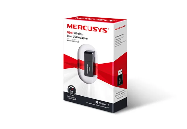 Безжичен мини USB адаптер Mercusys MW300UM N300 - Image 84