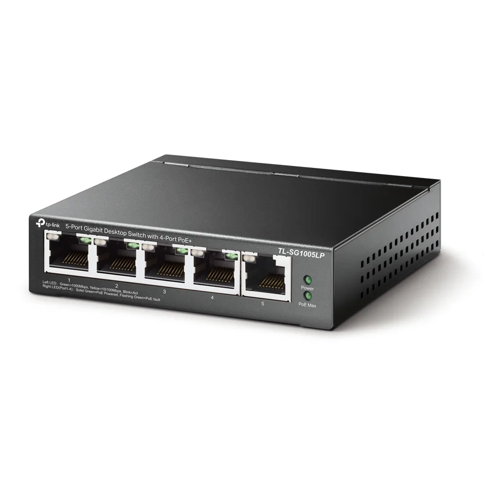 5-портов Gigabit комутатор TP-Link TL-SG1005LP с 4 PoE+ порта - Image 106