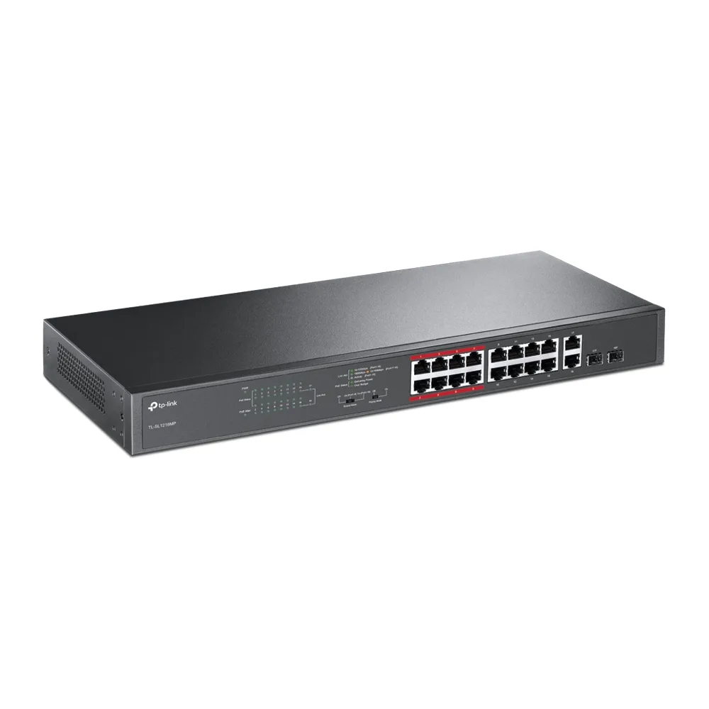 16-портов неуправляем PoE комутатор TP-Link TL-SL1218MP - Image 15