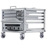 Alternative view of UniFi open frame 6U mobile rack, tool less