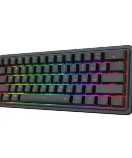 Alternative view of Механична геймърска клавиатура Redragon Ironguard K722-RGB RGB осветление сиви суичове - черна