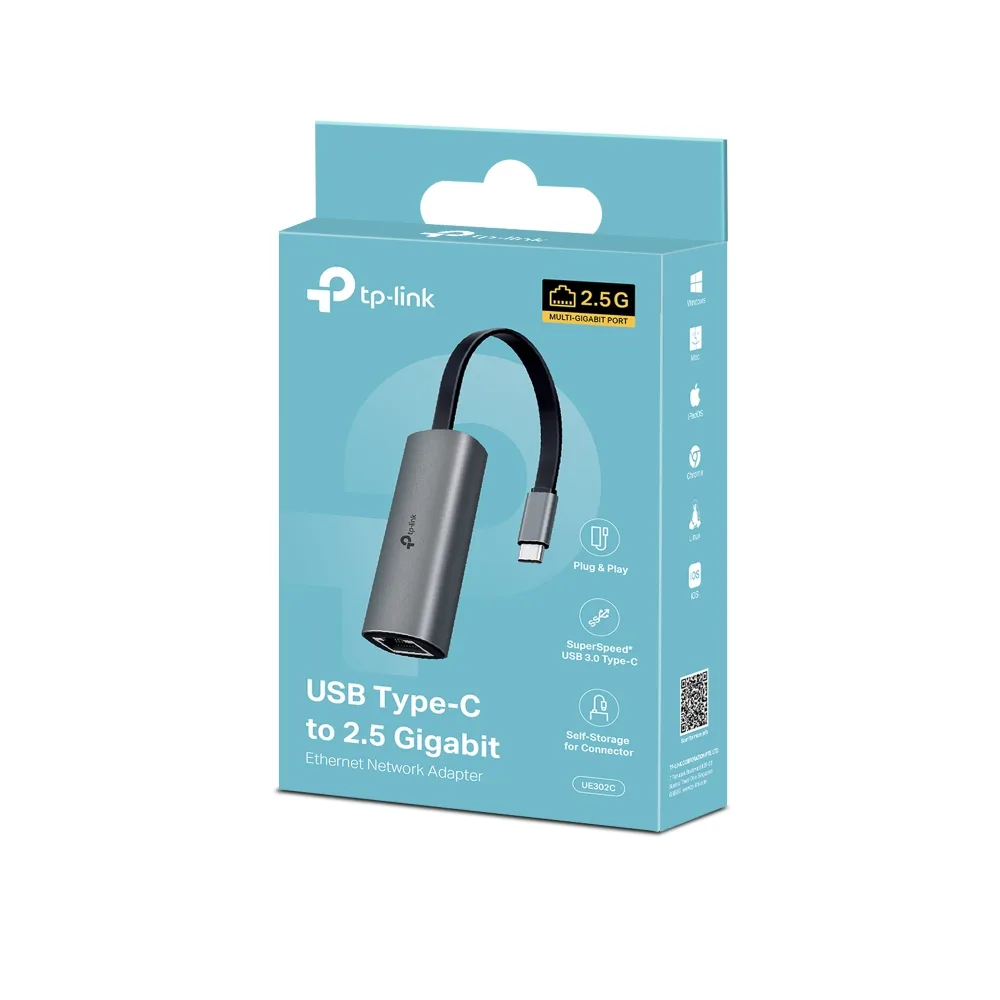 Мрежов адаптер TP-Link USB Type-C към 2.5 Gigabit Ethernet UE302C - Image 195