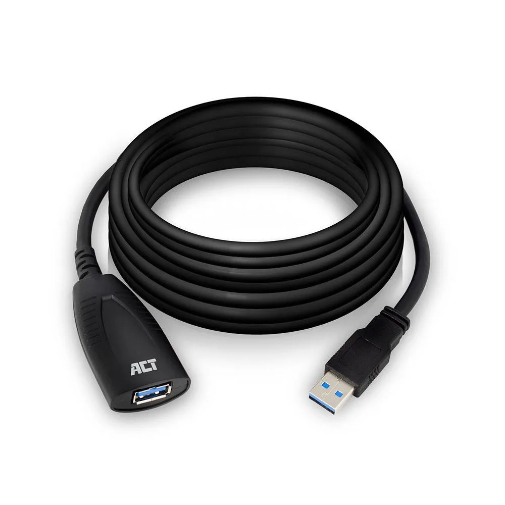 ACT USB 3.2 Gen 1 Удължителен активен кабел USB-A-USB-A 5м/ вкл. до