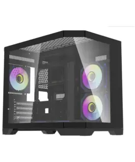 Aigo кутия Case mATX - FT418 Black - 6 x 120 mm A-RGB fans included